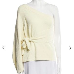 Nanushka Cream Off-Shoulder Sweater